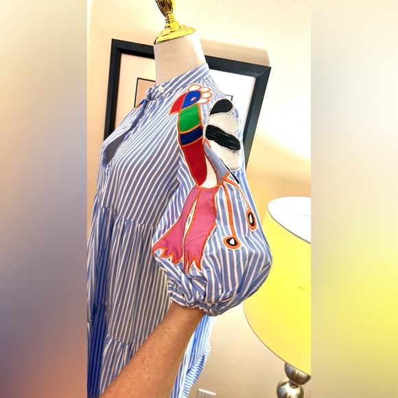 Stella Jean,Toucan Dreams Dress,Pull-Over Design,Stunning Embroidery,Size: S - Picture 5 of 11